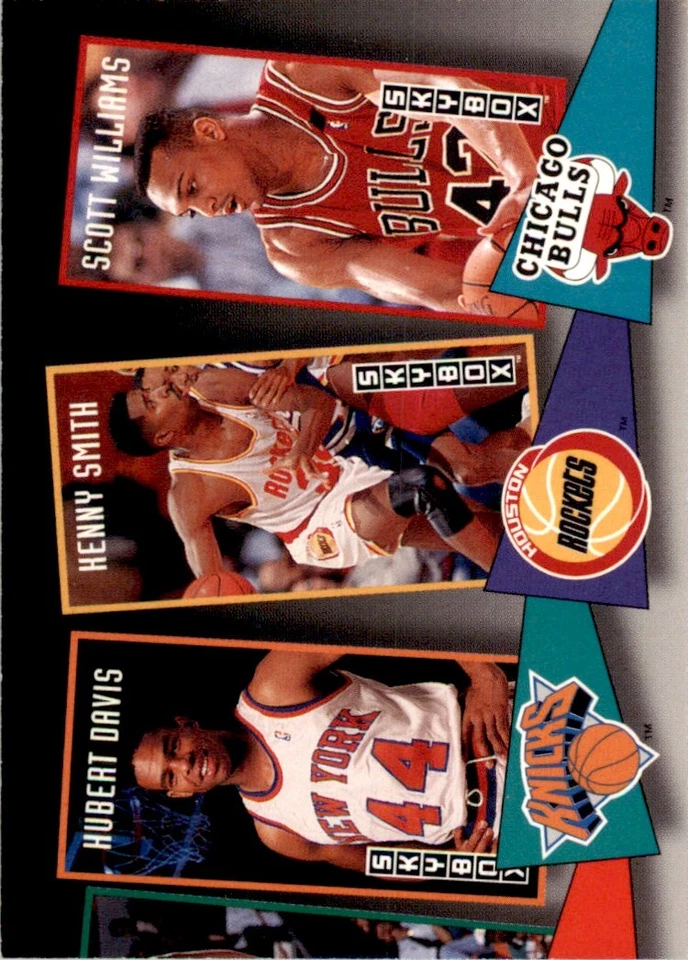 SkyBox 1992-93 Hubert Davis/Scott Williams/Kenny Smith Chicago Bulls/Houston Foto 1 de 2