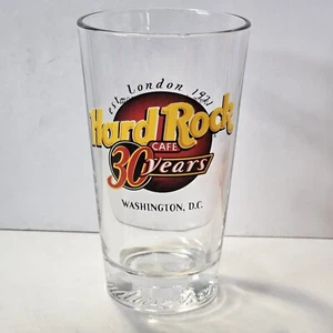 Hard Rock Cafe Washington D.C. 30 Years Pint Beer Glass Budweiser Logo in Base - Picture 1 of 7