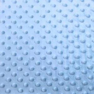 Himmelblau Minky Grübchen Punkte weicher Kuschelstoff Meterware 60" breit - Bild 1 von 1