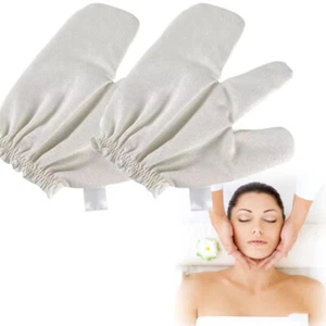 2025 Garshana Gloves Raw Silk Massage Gloves Ayurvedic Massage - Picture 1 of 14