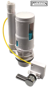 Dual Flush Lever Type Toilet Flush Valve 1.5" & 2" - Syphon Dump Valve & Cable - Picture 1 of 4
