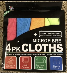   Mikrofasertücher Tücher 4er Pack extra groß XL Reinigungsmittel - Bild 1 von 2