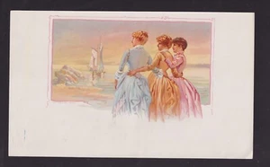 Ancienne grande  lytho  Bague  Cigare Vitola BN161177 Trois Femmes - Imagen 1 de 1