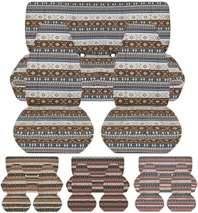 Juego completo de fundas de asiento de coche Fr+Rr diseño azteca Boho se adapta a Geo Tracker 1989-1998 - Imagen 1 de 10