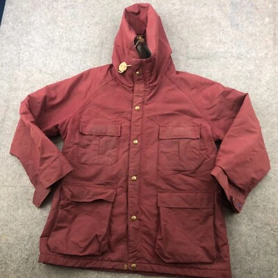 Vintage LL Bean Jacket Women's Large Red Baxter State Parka Wool Lined Outdoor * - Image 1 of 4