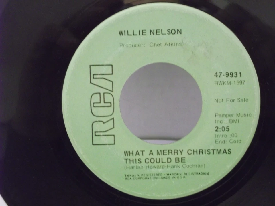 Willie Nelson, RCA 47-9931,"What A Merry Christmas This Could Be",US,7"45, PROMO - Image 1 of 2