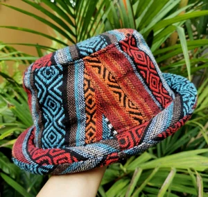 Hut Herren Kappe Sonne Angeln Camping Stoff Hippie Safari Tribal Tam Bucket Roll Krempe - Bild 1 von 11