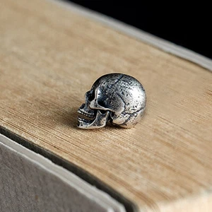 Pendiente de tachuelas de plata esterlina 925 esqueleto gótico para hombre A1975 - Imagen 1 de 5