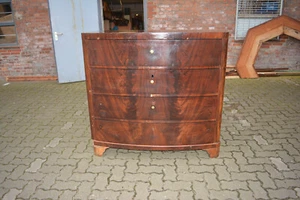 Cómoda de caoba semicircular grande bow front norte de Alemania o inglés  - Imagen 1 de 10