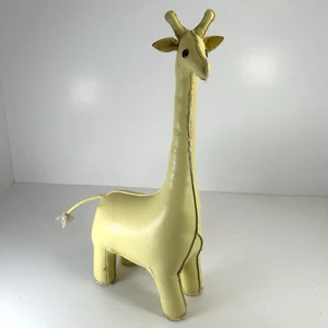 Zuny Giraffe Yellow Faux Leather Bookend Doorstop Weighted Approx 15” Tall *READ - Bild 1 von 12