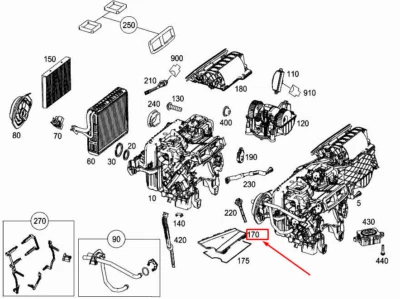 NUEVO ESTUCHE AIRE ACONDICIONADO MOTOR MERCEDES-BENZ S W222 A2218300903 SIN DEBER 🇺🇸 Foto 1 de 4