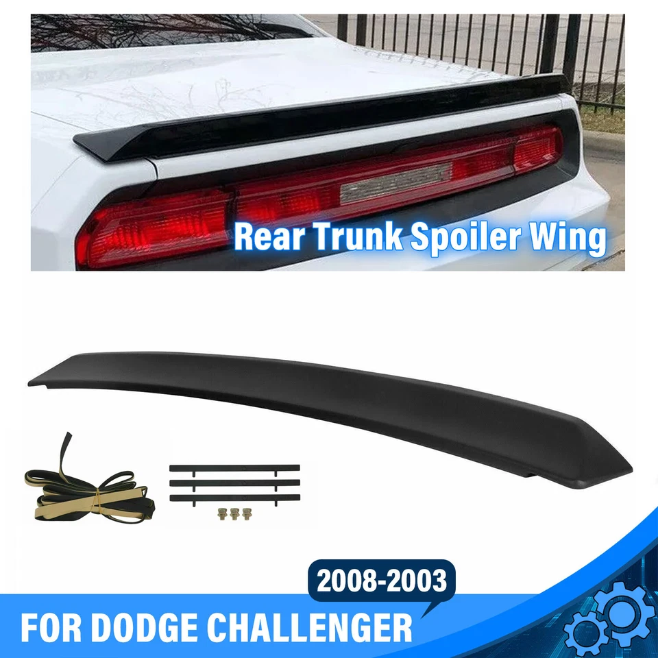For Dodge Challenger 2DR 2008-2023 Rear Trunk Wing Spoiler SRT Style Matte Black Foto 1 de 4