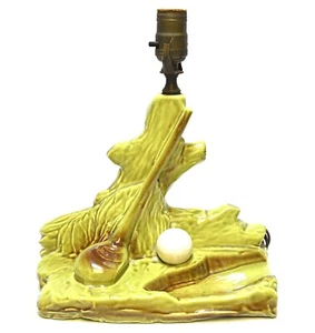 RARE MCM ERA GOLF CLUB AND GOLF BALL THEME CERAMIC LAMP BASE - Picture 1 of 11