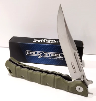 COLD STEEL Medium Luzon OD Green GFN Tactical Linerlock Folding Pocket Knife