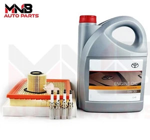 FULL SERVICE KIT WITH 5L 5W30 OIL & 4 IRIDIUM SPARK PLUGS FITS LEXUS CT200 10-20 - Picture 1 of 7