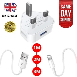 1M 2M 3M Charger plug Data Cable For iPhone 11 12 13 14 14pro 14promax X XR 7 8 - Picture 1 of 16
