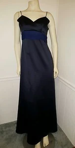 Jim Hjelm Anlässe Abschlussball formelle Gala Party marineblau Chiffon Taft Träger Größe 10 - Bild 1 von 7