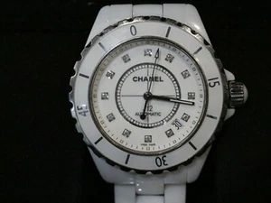 Chanel J12 White Ceramic Diamond Indicator Automatic Swiss Watch H5703 - Picture 1 of 8
