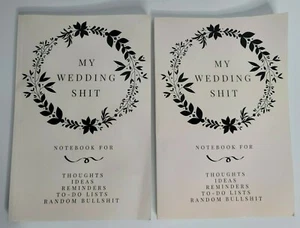 MY WEDDING SH!T Ideas To Do Lists Journal Notebooks Lot Blank Pages (Set of 2) - Picture 1 of 5