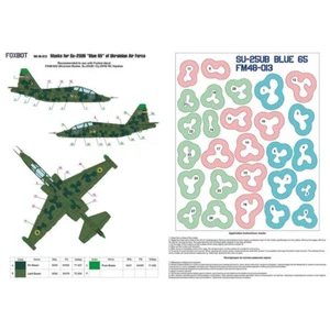 1:48 FOXBOT FM 48-013 Máscaras Trébol Camuflaje Su25UB Azul65 Fuerzas Aéreas Ucranianas - Imagen 1 de 24