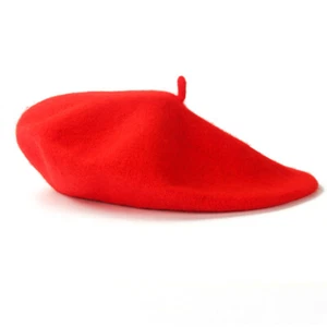 Beret Hats Women Girls French Hat Solid Fashion Autumn Winter Flat Felt Berets - Picture 1 of 32