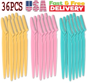 36pcs Eyebrow Safety Razor Shaver Blade Face Hair Trimmer Makeup Beauty Tool US - Picture 1 of 12
