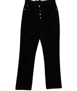 We Wore What Button Fly CROSSOVER STRAIGHT LEG Size 24 High Rise Jeans Denim NWT - Picture 1 of 14