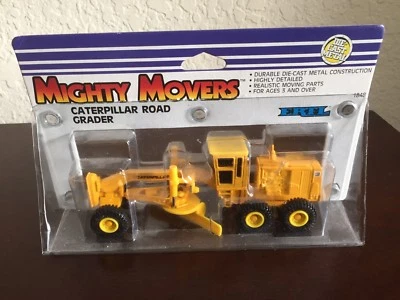 ERTL CATERPILLAR ROAD GRADER MIGHTY MOVERS CONSTRUCTION TOYS MINT ON CARD - Image 1 of 4