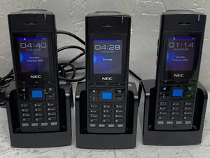 Lot of 3 NEC G566D DECT HANDSETS With Charger Bases And 4gb Micro SD Cards - Picture 1 of 5