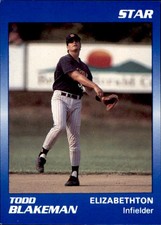 1990 Elizabethton Twins Star #5 Todd Blakeman Decatur Illinois IL Baseball Card