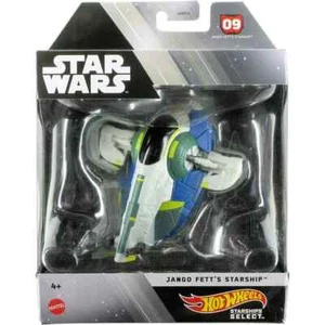 Hot Wheels Mattel Disney Star Wars Starships Select Jango Fett's Slave 1 #09 Nuovo - Foto 1 di 7