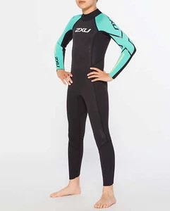 Nuevo traje de neopreno juvenil 2XU Propel - negro/oasis pequeño triatlón natación 5 mm neopreno - Imagen 1 de 4