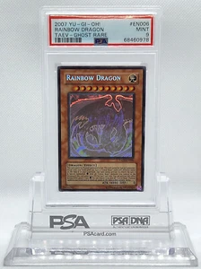 YUGIOH TAEV-EN006 RAINBOW DRAGON GHOST RARE HOLO FOIL PSA 9 MINT #68460978 - Picture 1 of 9