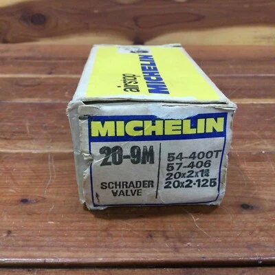 Tubo de bicicleta Airstop Michelin 20-9M 20x2.125 54-400T 57-406 Inglaterra nuevo de colección Foto 1 de 4