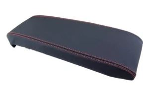 For 10-14 Chevy Equinox Faux Leather Armrest Console Cover Black w Red Stitch - Bild 1 von 2