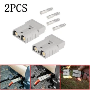 2Pcs FOR ANDERSON-Plug CABLE TERMINAL BATTERY POWER CONNECTOR 50 AMP 600V - Picture 1 of 45