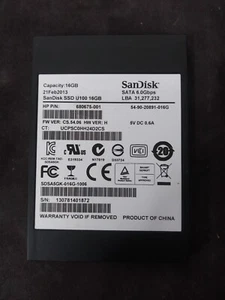 SanDisk U100 16GB Solid State Drive SATA 2.5" HP P/N 680675-001/688328-001 - Picture 1 of 2
