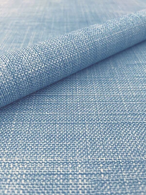 PVC Tischdecke Leinenoptik BLAU Meterware Wachstuch Eckig Breite & Länge wählbar - Bild 1 von 3