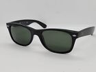 New Ray-ban Rb2132 New Wayfarer Classic Sunglasses Polished Black/green Lens...