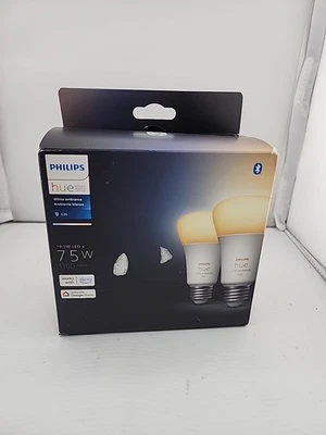 Philips Hue 2-pack E26 Smart LED Bulbs, White White - Image 1 of 2