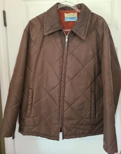 Vintage Sears Arbeit Freizeit braun Bomber Style leichter Mantel Größe MEDIUM  - Bild 1 von 13