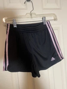 Girls Pink & Black Track Running Athletic Shorts Size Medium 10/12 - Picture 1 of 3
