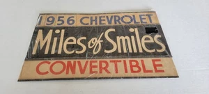 1956 Chevrolet GM Corvette Bel Air Convertible Sign Dealarship Metal Original - Picture 1 of 19