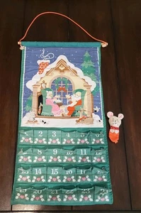 Vintage Avon Countdown to Christmas Hanging Advent Calendar with Original Mouse - Picture 1 of 7