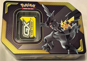 2019 Pokemon TCG Empty Pikachu & Zekrom Tag Team Tin & Marker - No Cards/packs - Bild 1 von 7