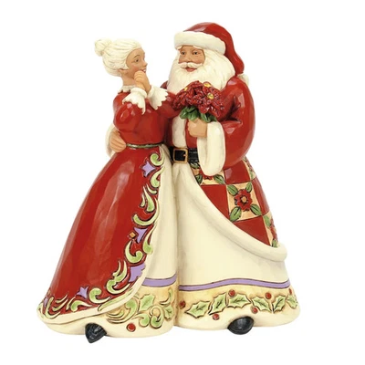 Jim Shore SANTA AND MRS CLAUS FIGURINE-HOLIDAY DANCE 6017007 NEW 2025 - Image 1 of 4