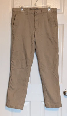 Eddie Bauer Mens Fleece Lined Tan Pants Legend Wash Flex 33x30 Hiking Outdoors - Image 1 of 4