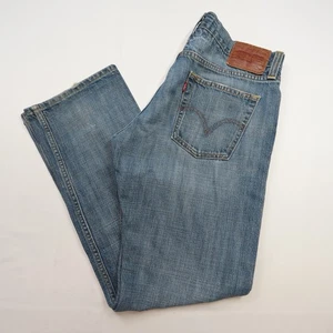 Jeans rectos ajustados vintage Y2K Levi’s 514 para hombre 34x32 azul denim estilo bootcut - Imagen 1 de 15