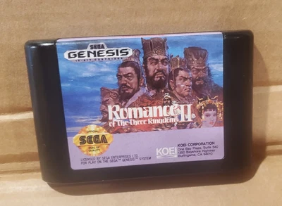Romance of the Three Kingdoms II 世嘉 Genesis 1992 策略游戏已测试,有效 — 第 1/2 张图片