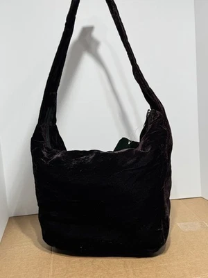 Laura Ashley сливы бархата наплечная сумка с Ярлыками винтажный стиль Hobo сумочка мягкий Y2K - Изображение 1 из 4